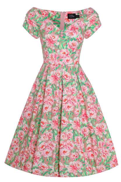 Lily Pink Floral Off Shoulder Dress