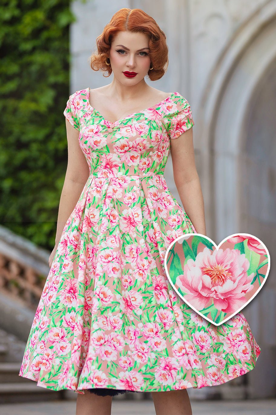 Lily Pink Floral Off Shoulder Dress