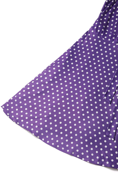 Matilda Purple Polka Dot Wrap Dress