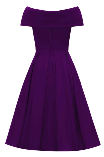 Beverly Purple Off Shoulder Dress