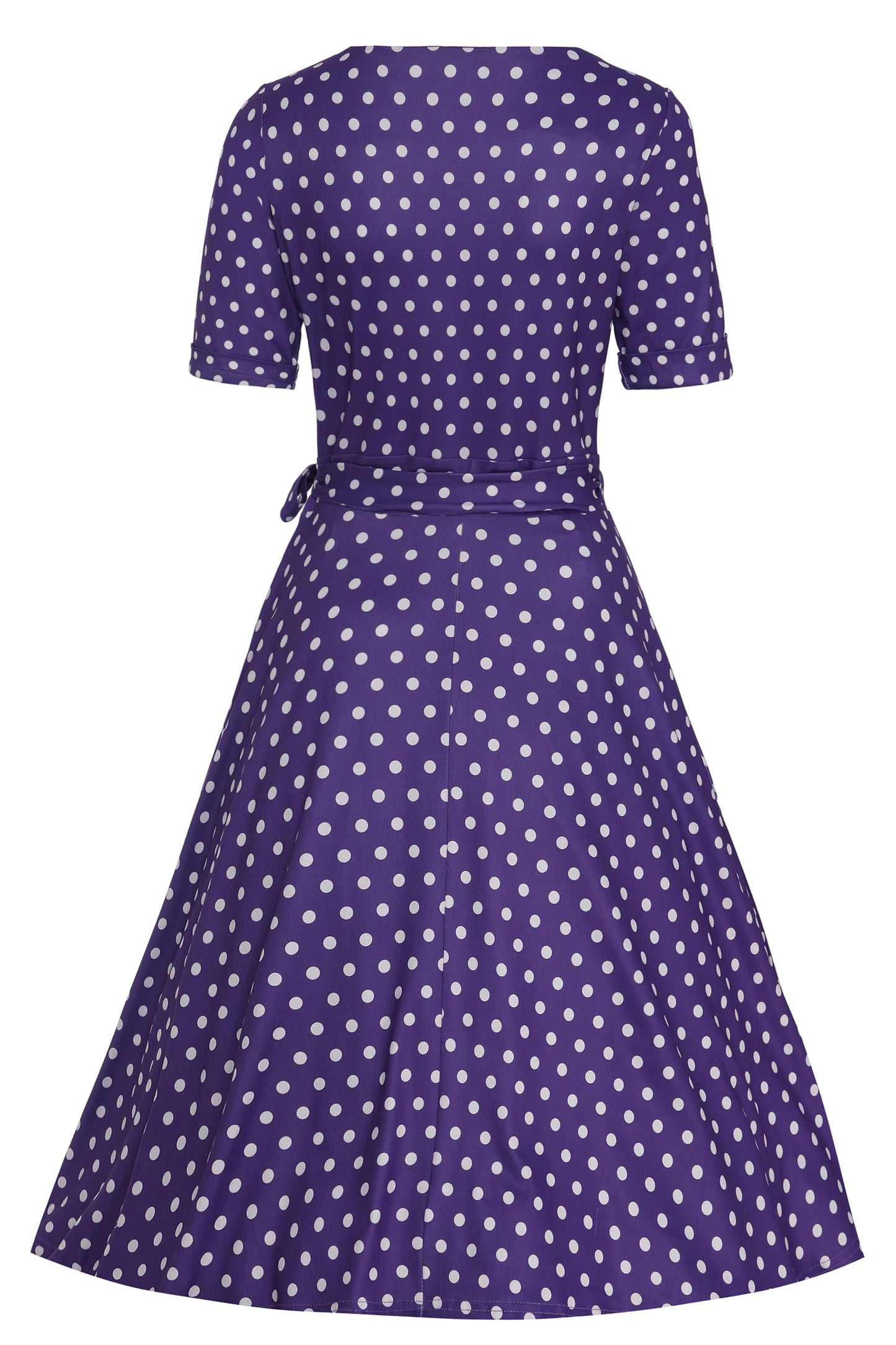 Matilda Purple Polka Dot Wrap Dress