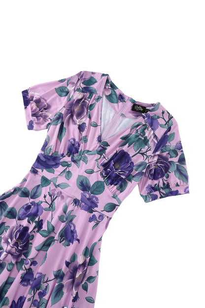 Julia Purple Rose Midi Dress