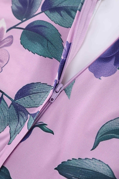 Julia Purple Rose Midi Dress