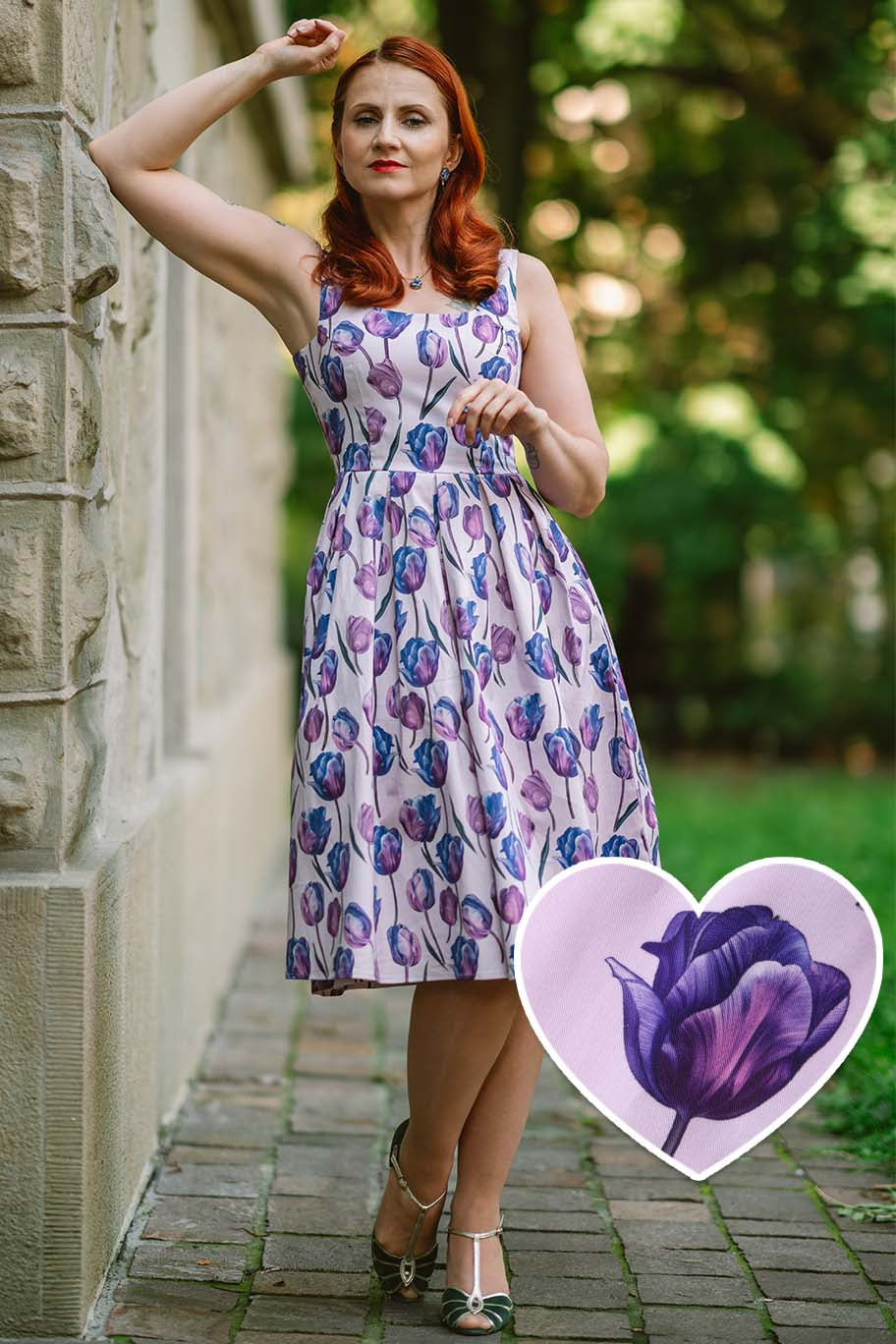 Amanda Purple Tulip Swing Dress