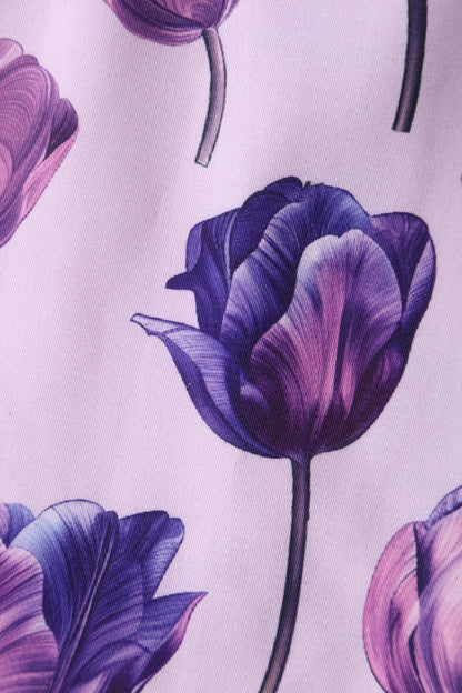 Amanda Purple Tulip Swing Dress