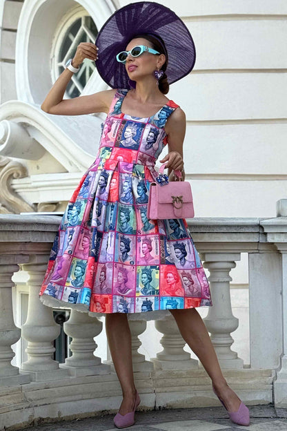 Amanda Queen Elizabeth II Flared Dress