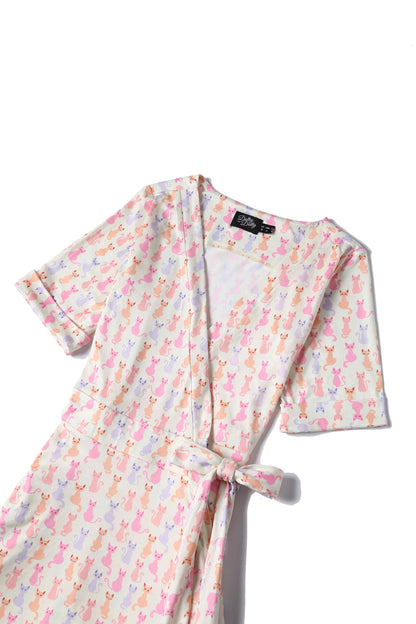 Matilda Rainbow Cat Wrap Dress