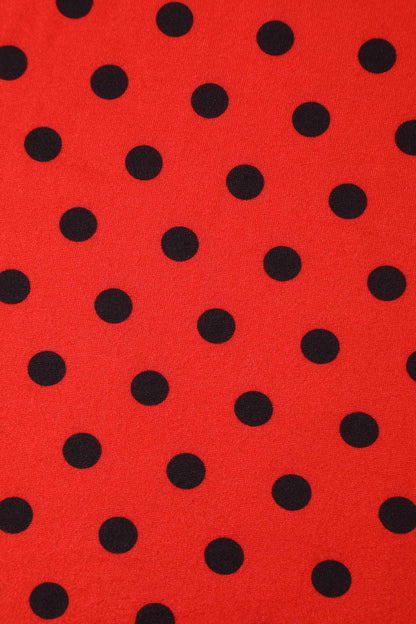 Katherine Red Polka Dot Long Sleeved Dress