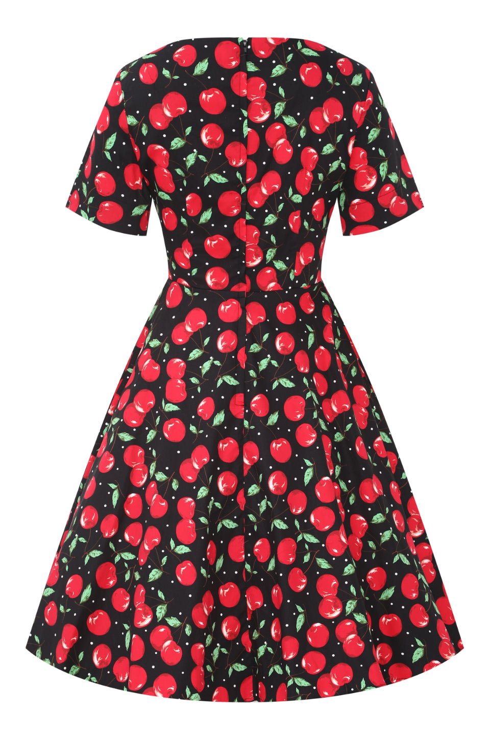 Brenda Retro Cherry Flared Dress
