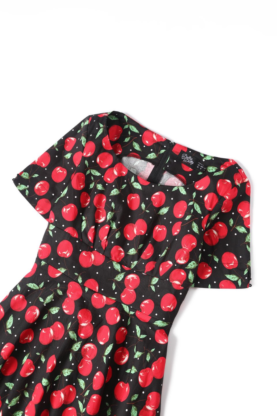 Brenda Retro Cherry Flared Dress