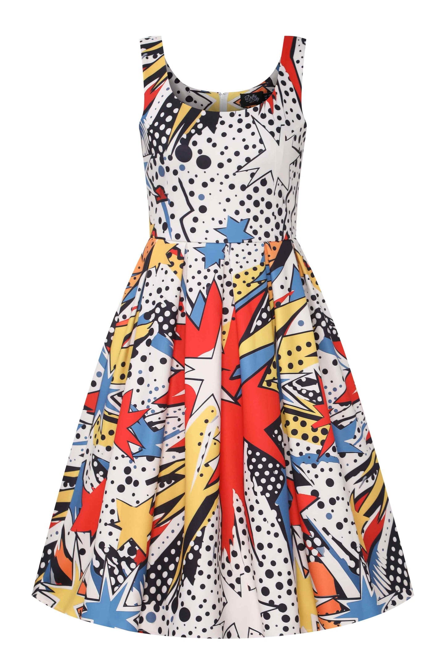 Amanda Pop Art Explosion Swing Dress