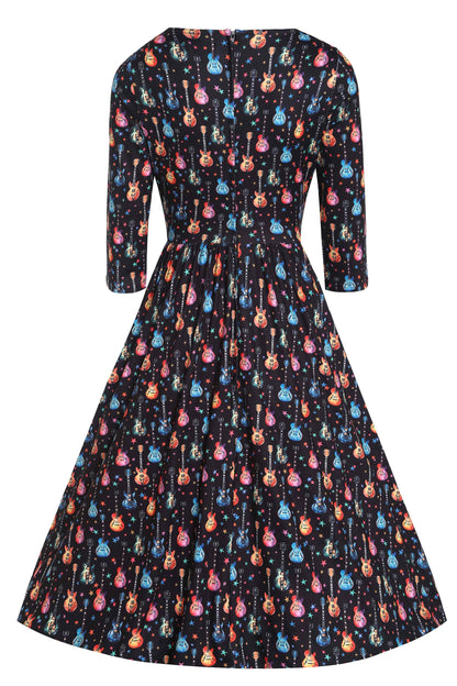 Billie Rockstar Black Long Sleeved Dress