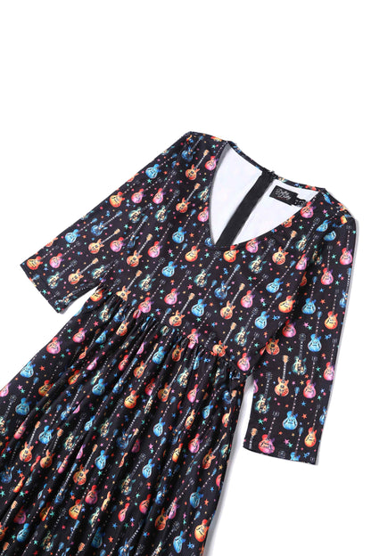 Billie Rockstar Black Long Sleeved Dress
