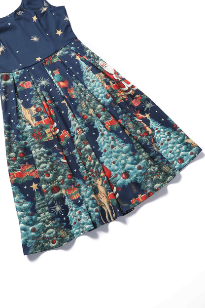 Amanda Santa Is Back In Town Dress In Dark Blue