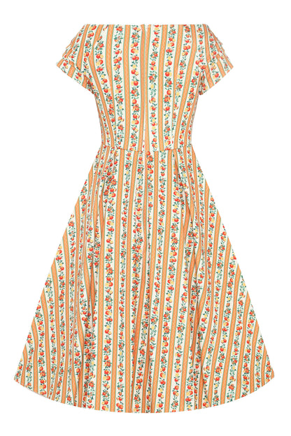 Lily Sicilian Orange Stripe Swing Dress
