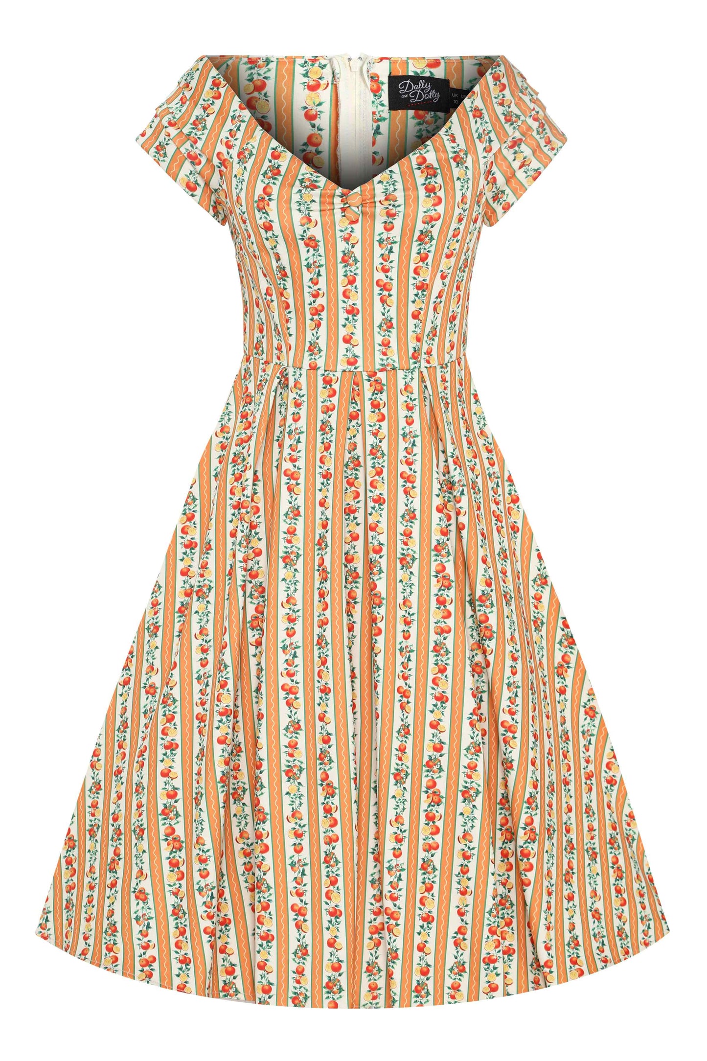 Lily Sicilian Orange Stripe Swing Dress