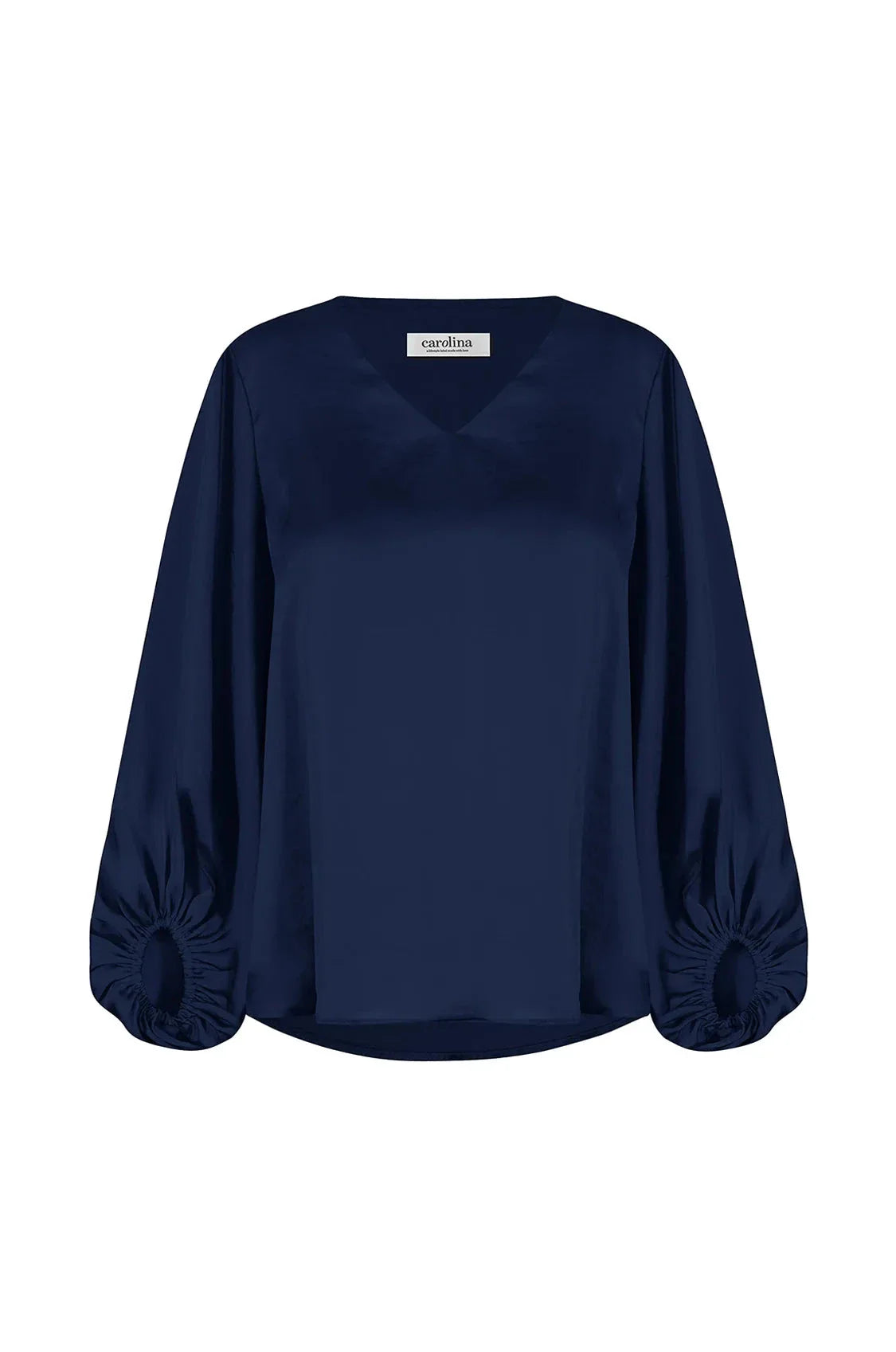 Sophia V-Neck Long Sleeve Top Navy
