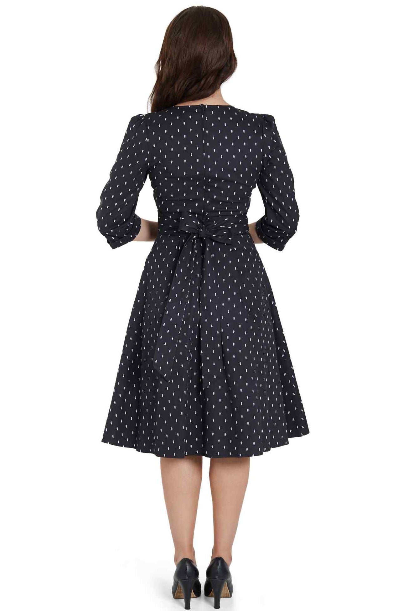 Katherine Spooky Black Coffin Long Sleeved Dress