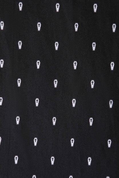 Katherine Spooky Black Coffin Long Sleeved Dress