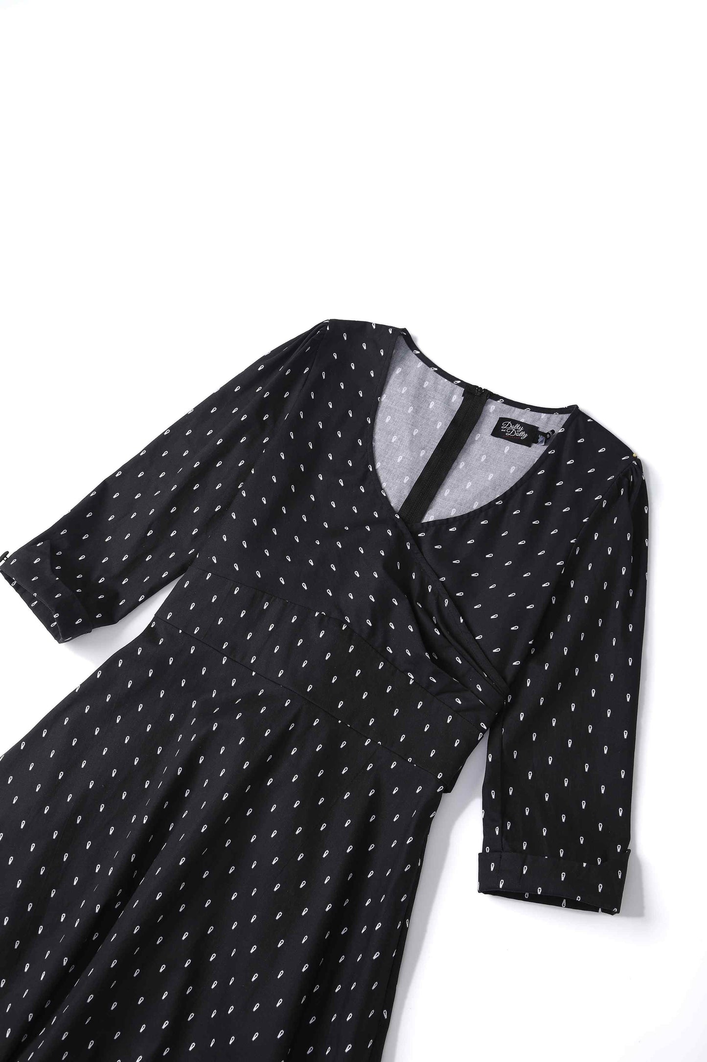 Katherine Spooky Black Coffin Long Sleeved Dress