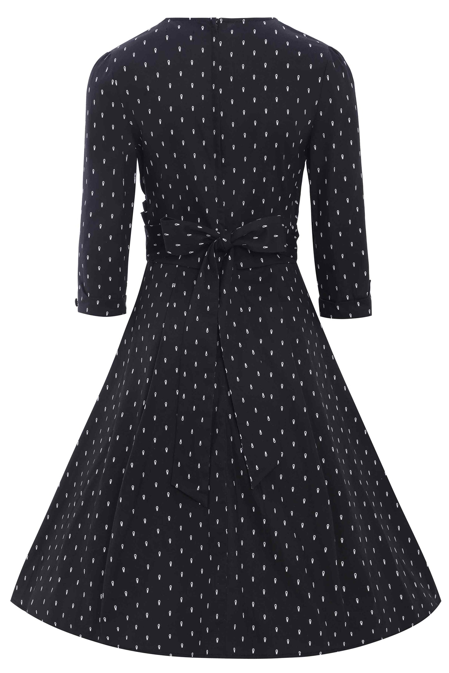 Katherine Spooky Black Coffin Long Sleeved Dress