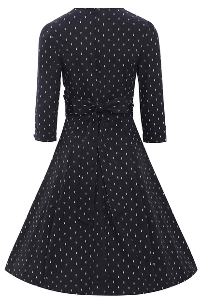 Katherine Spooky Black Coffin Long Sleeved Dress