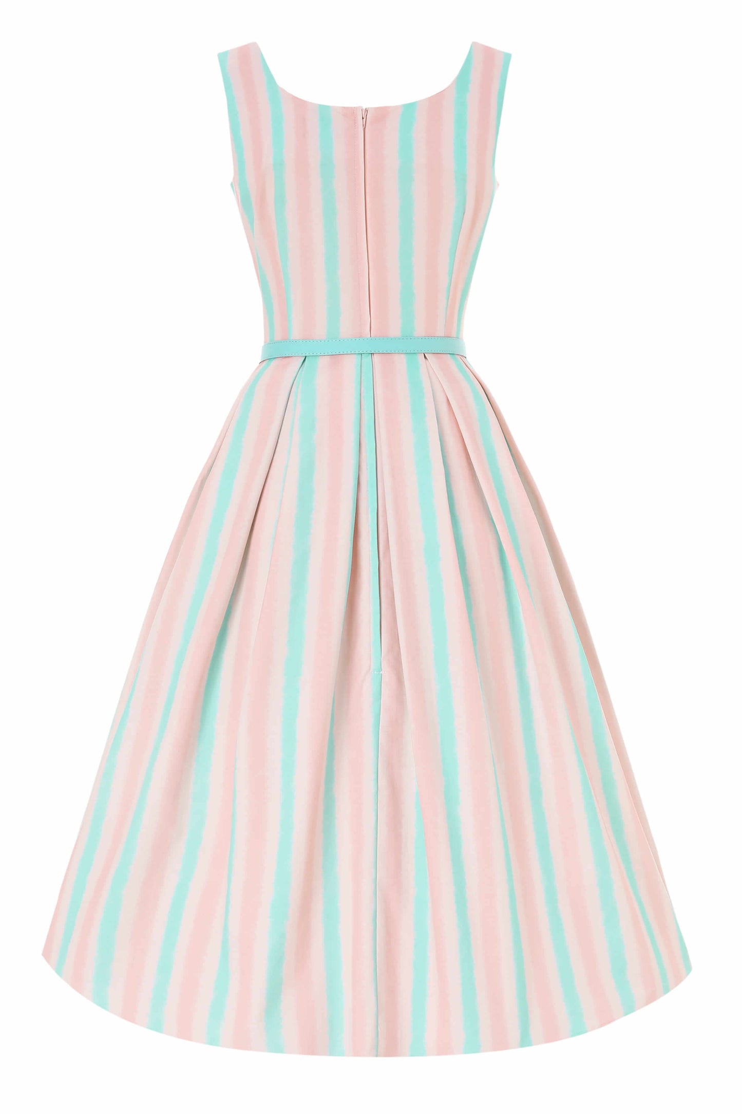 Amanda Pastel Striped Swing Dress