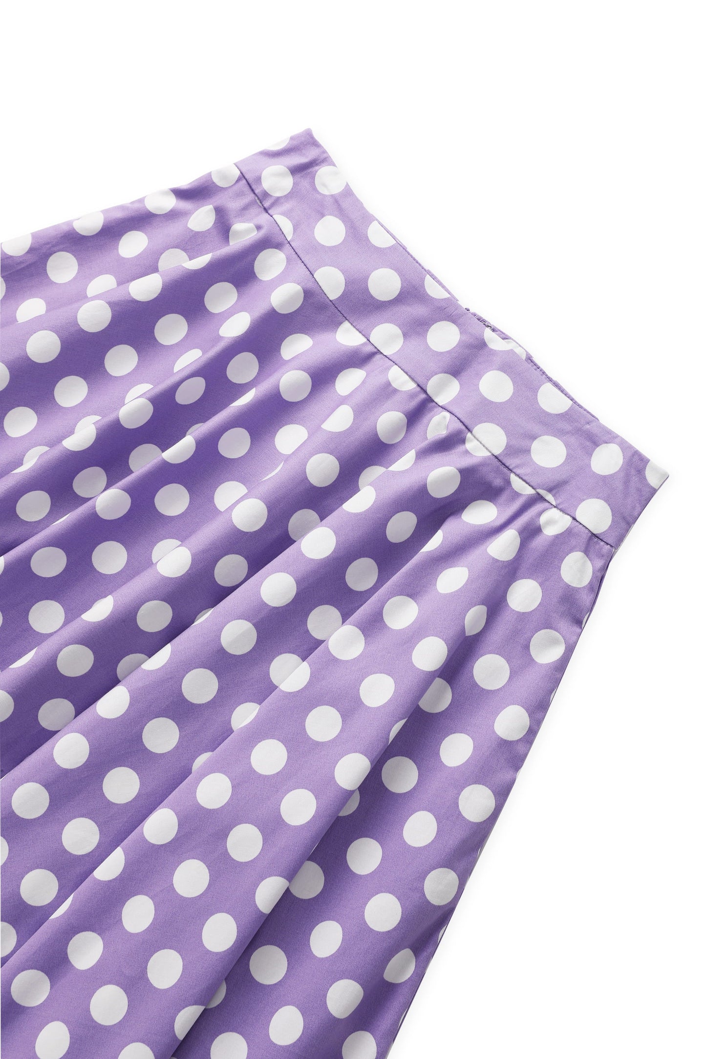 Maisie Lilac Polka Dot Full Circle Midi Skirt