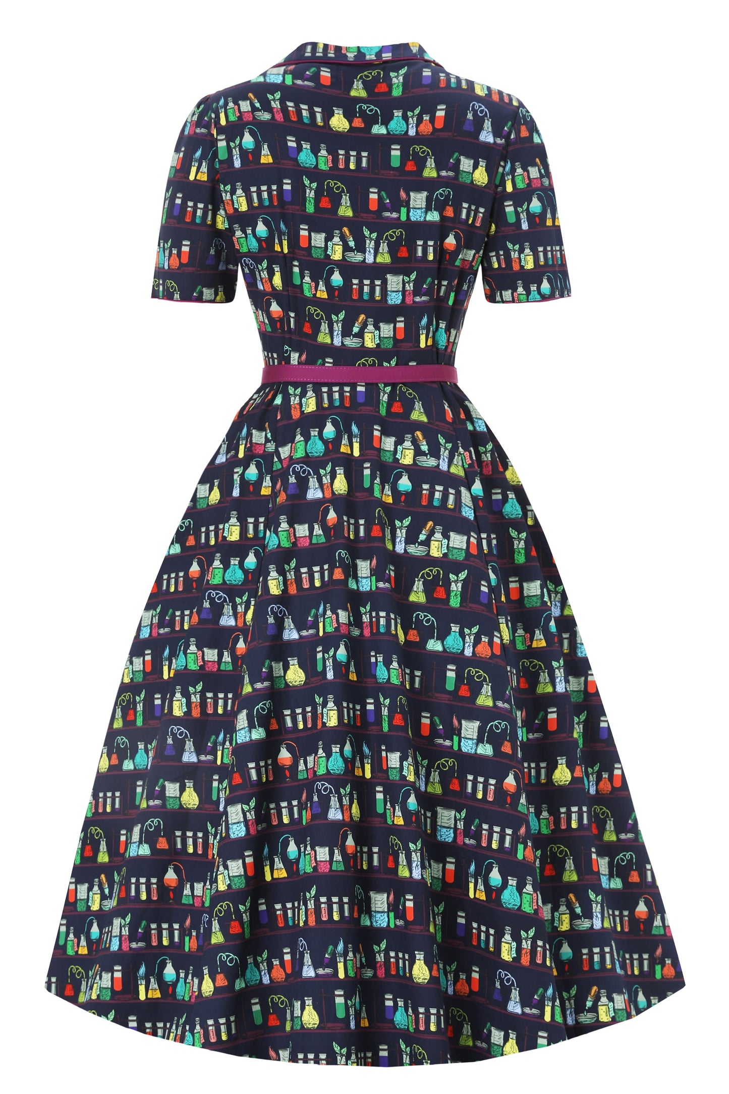 Mabel Blue Science Midi Shirt Dress