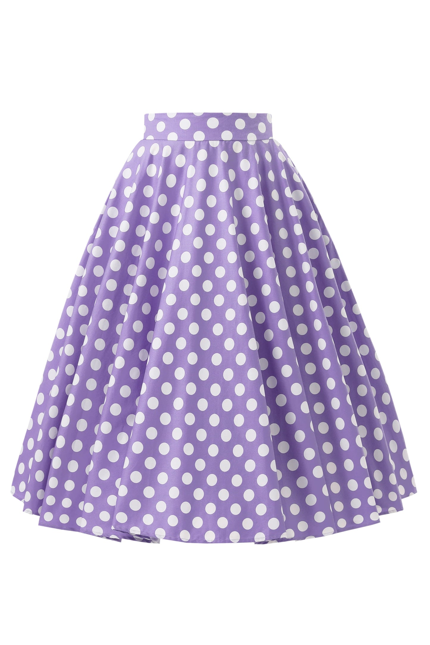 Maisie Lilac Polka Dot Full Circle Midi Skirt