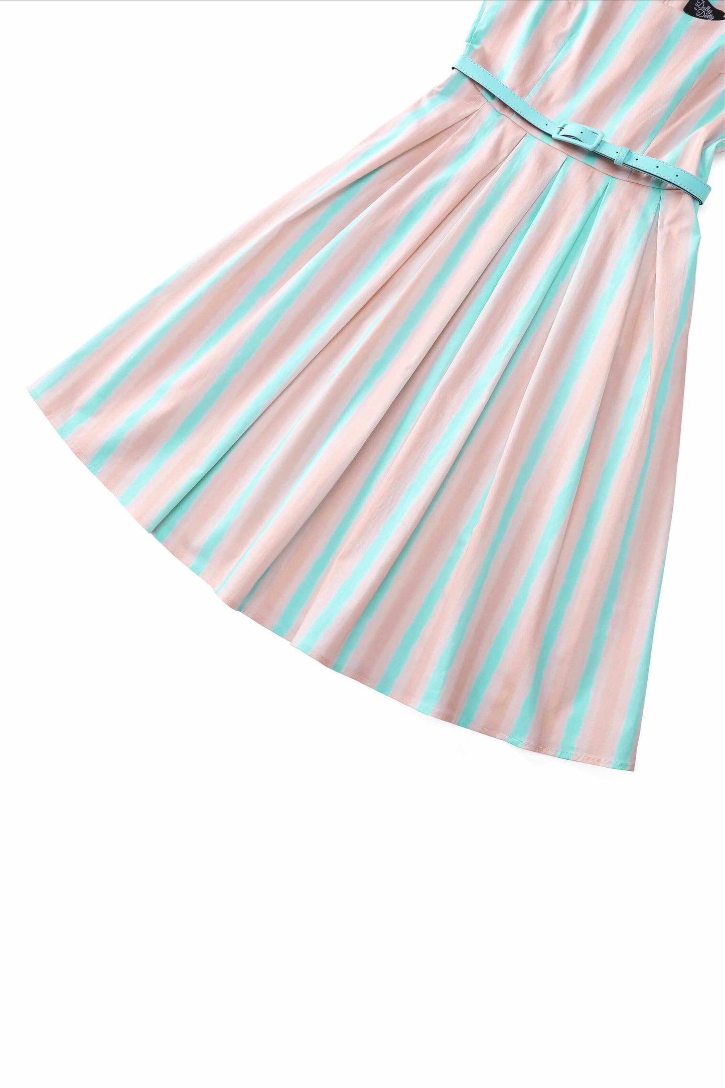 Amanda Pastel Striped Swing Dress