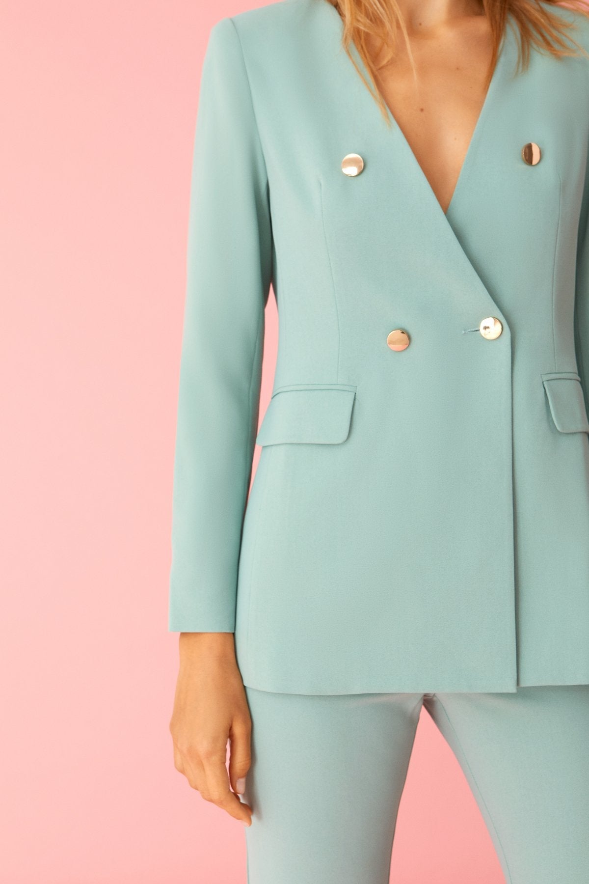 Traje Chaqueta Cornelia & Pantalon Alexandra Verde · Pretty in Pink ·