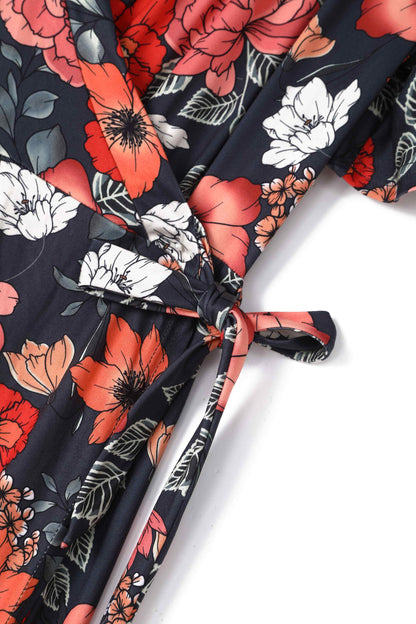 Isla Twilight Bloom Maxi Wrap Dress