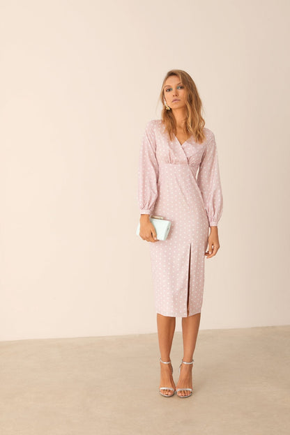 Vestido Evony Lunares Rosa · Pretty in Pink ·