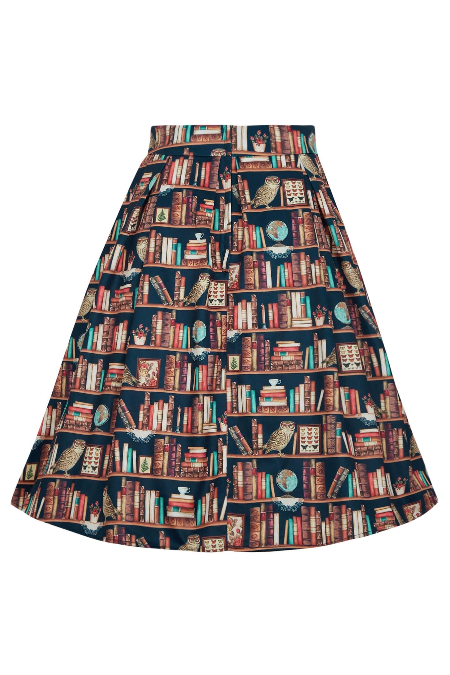 Carolyn Library Book & Owl Box Pleated Skirt