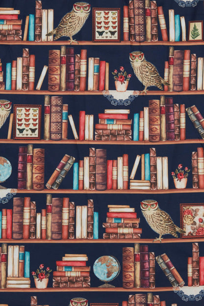 Carolyn Library Book & Owl Box Pleated Skirt