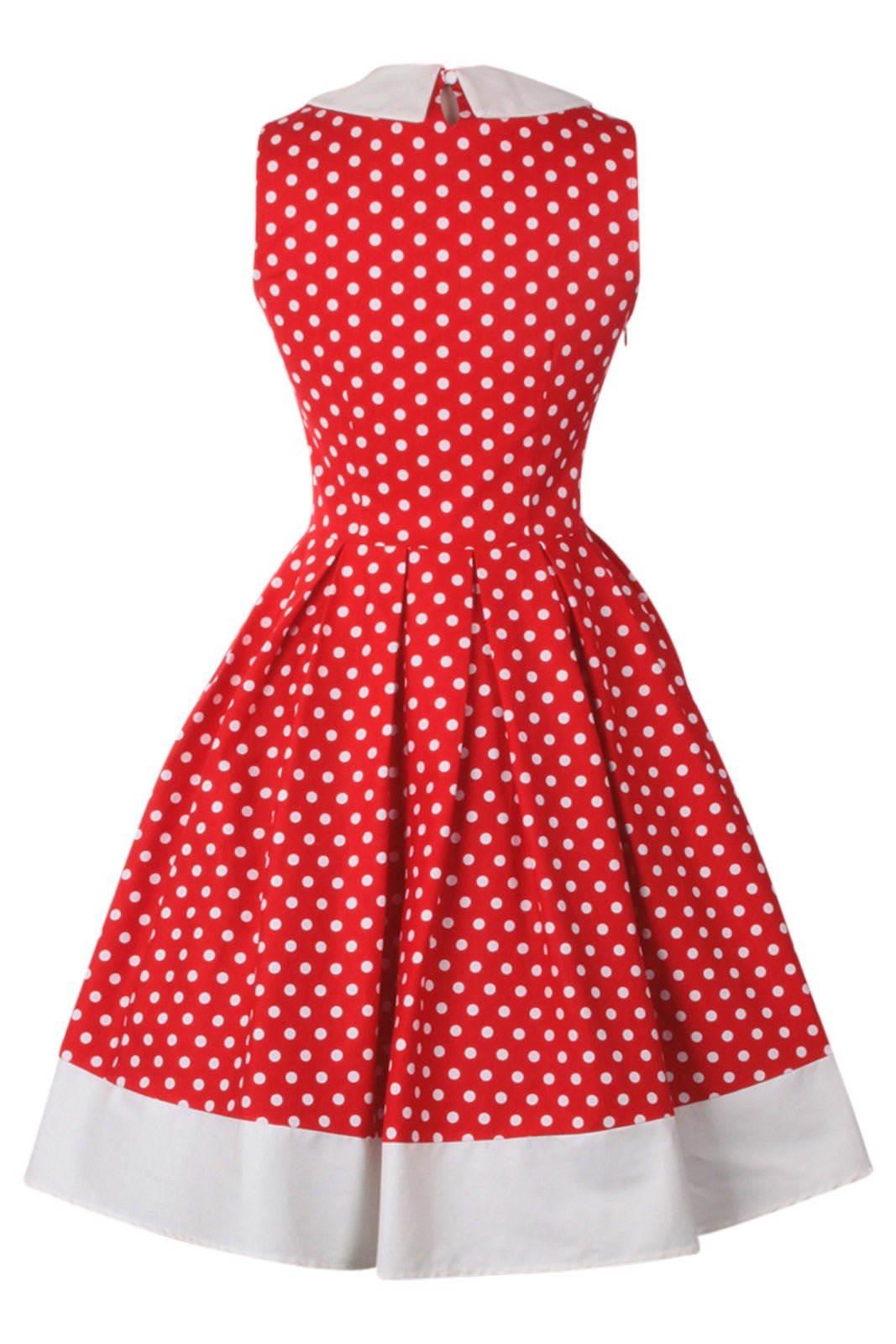 Hazel vintage Inspired Swing Dress in Red Polka Dot