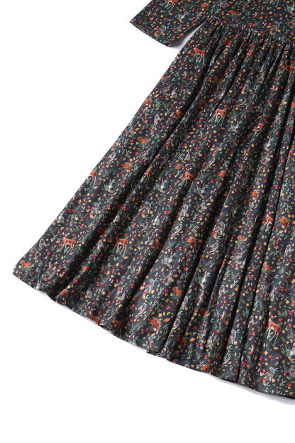 Billie Whimsical Woodland Long Sleeved Dress