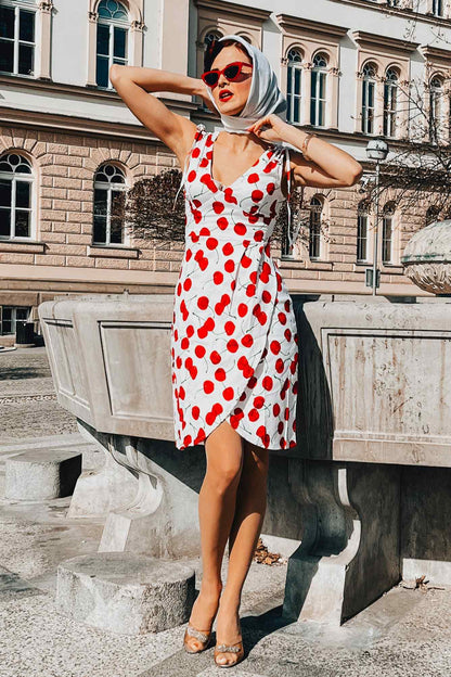 Marilyn White Cherry Wiggle Dress