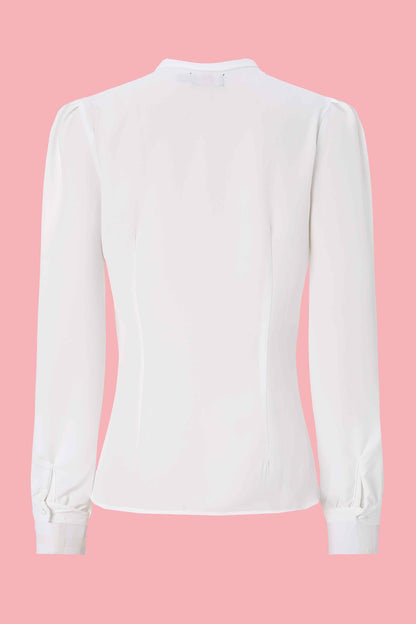 Margaret White Long Sleeved Blouse