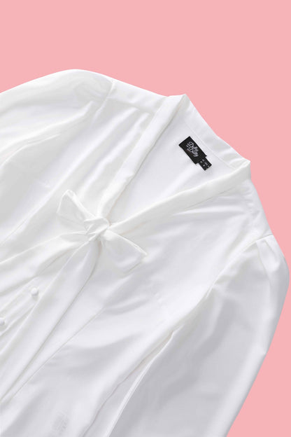 Margaret White Long Sleeved Blouse