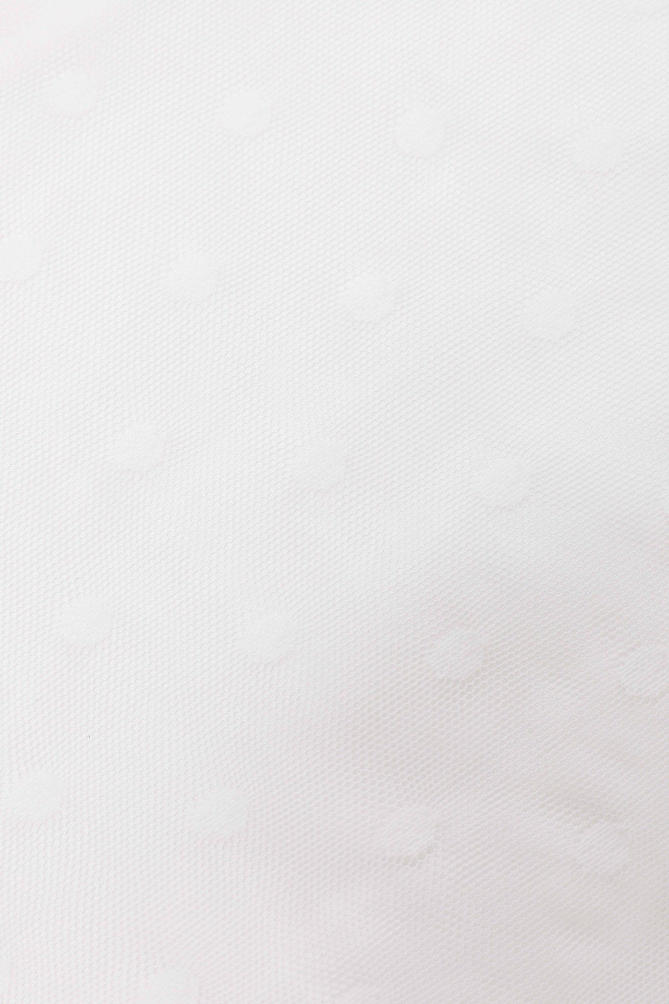 Dorothea White Polka Dot Mesh Halter Dress