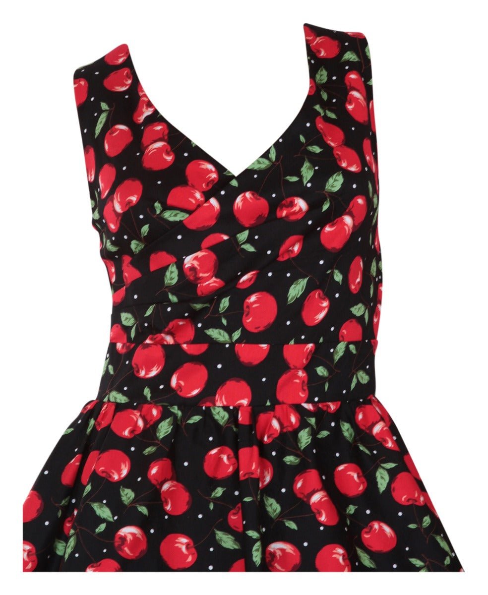 May Crossover Bust Cherry Swing Dress