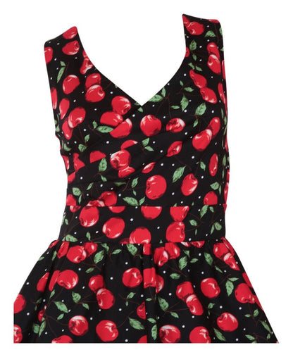 May Crossover Bust Cherry Swing Dress
