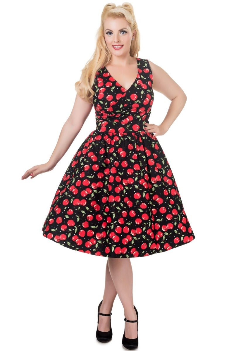 May Crossover Bust Cherry Swing Dress