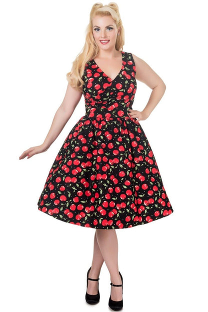 May Crossover Bust Cherry Swing Dress