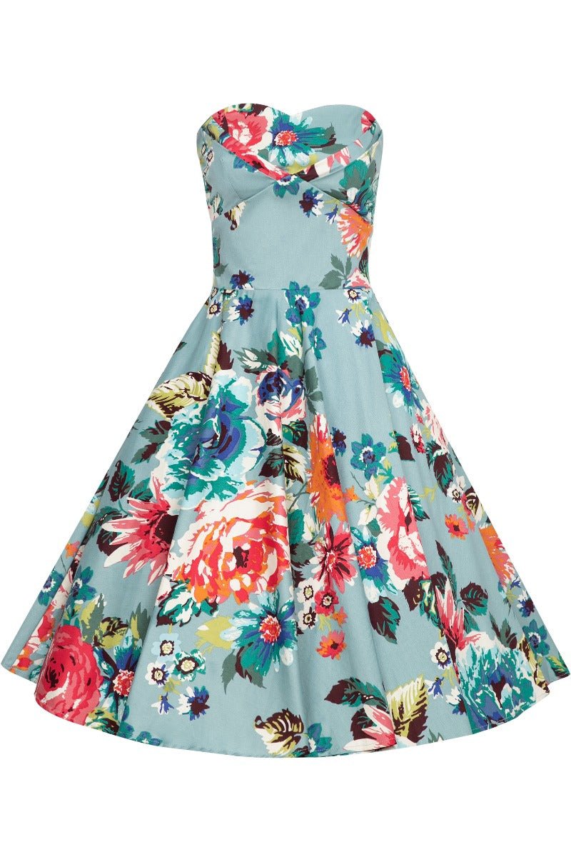 Melissa Retro Blue Floral Dress