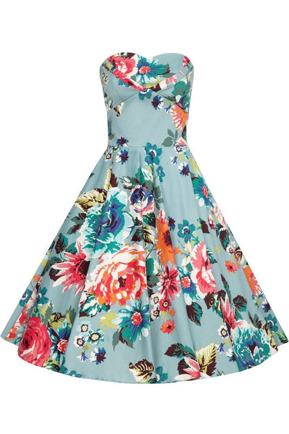 Melissa Retro Blue Floral Dress