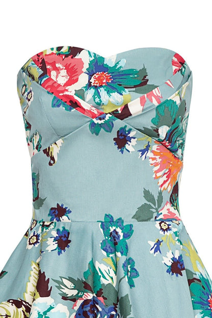 Melissa Retro Blue Floral Dress